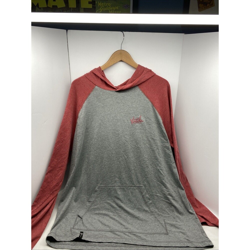 🏂 Virtika Tall Fit Raglan Hoodie | Grey & Red | 2XL Steez Streetwear